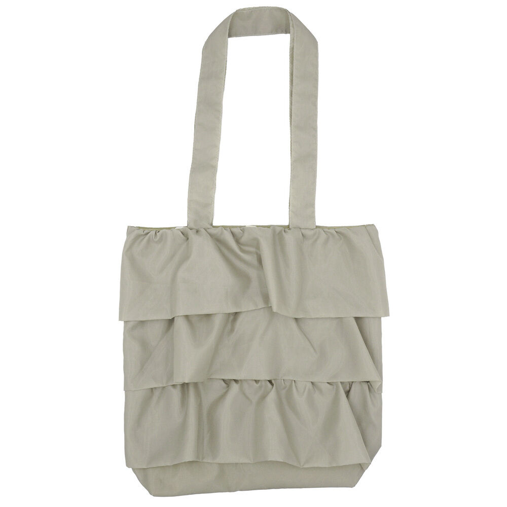 BACKYARD FAMILY「トートバッグ フリル A4 通販 レディース かわいい バッグ バック フリルバッグ かばん」|トートバッグ|ベージュ2