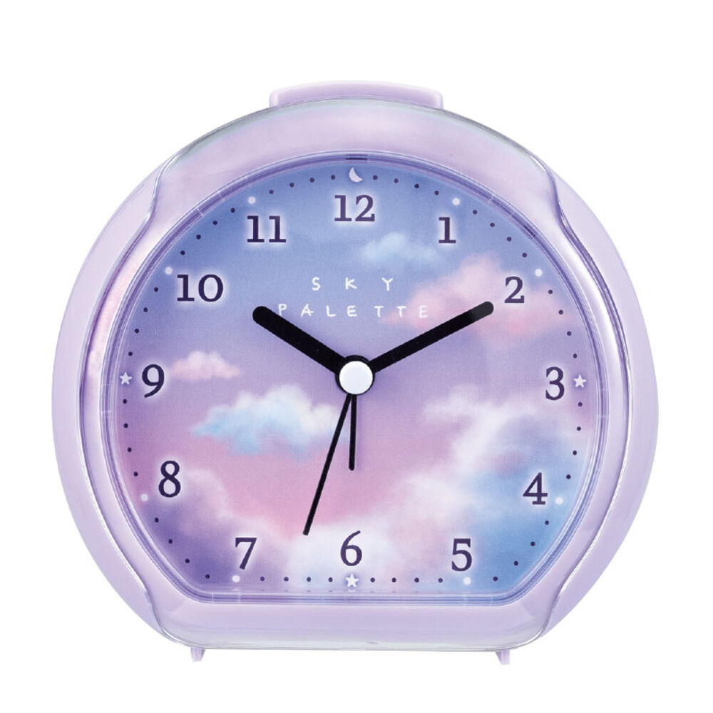 BACKYARD FAMILY「目覚まし時計 時計 キャラクター 通販 置き時計 置時計 ラウンド型クロック ラウンドクロック」|クロック・置時計|パープル1