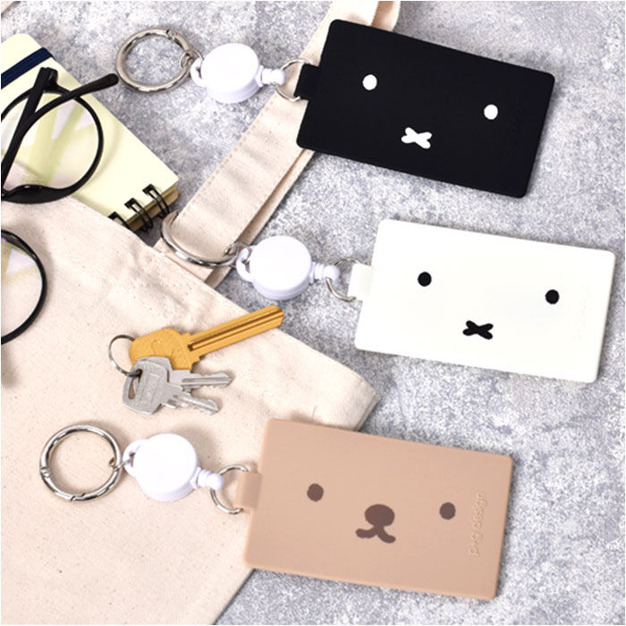 BACKYARD FAMILY「ピージーデザイン カードケース 通販 パスケース リール付き 定期入れ パス ケース リール 付き」|名刺入れ・カードケース|