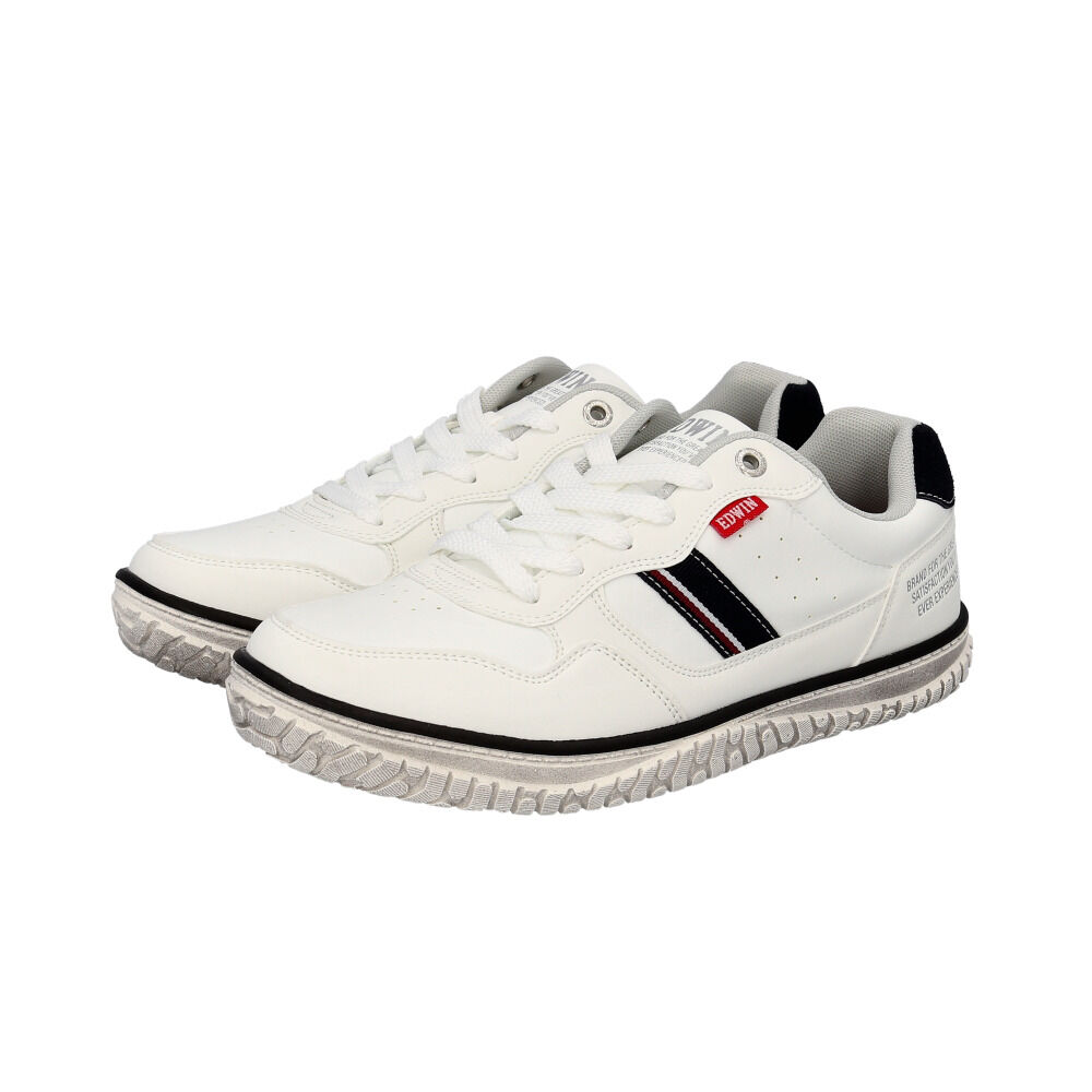 BACKYARD FAMILY「EDWIN スニーカー EDW7761 エドウィン 通販 メンズ ローカットスニーカー 軽量 幅広」|スリッポン|ホワイト1