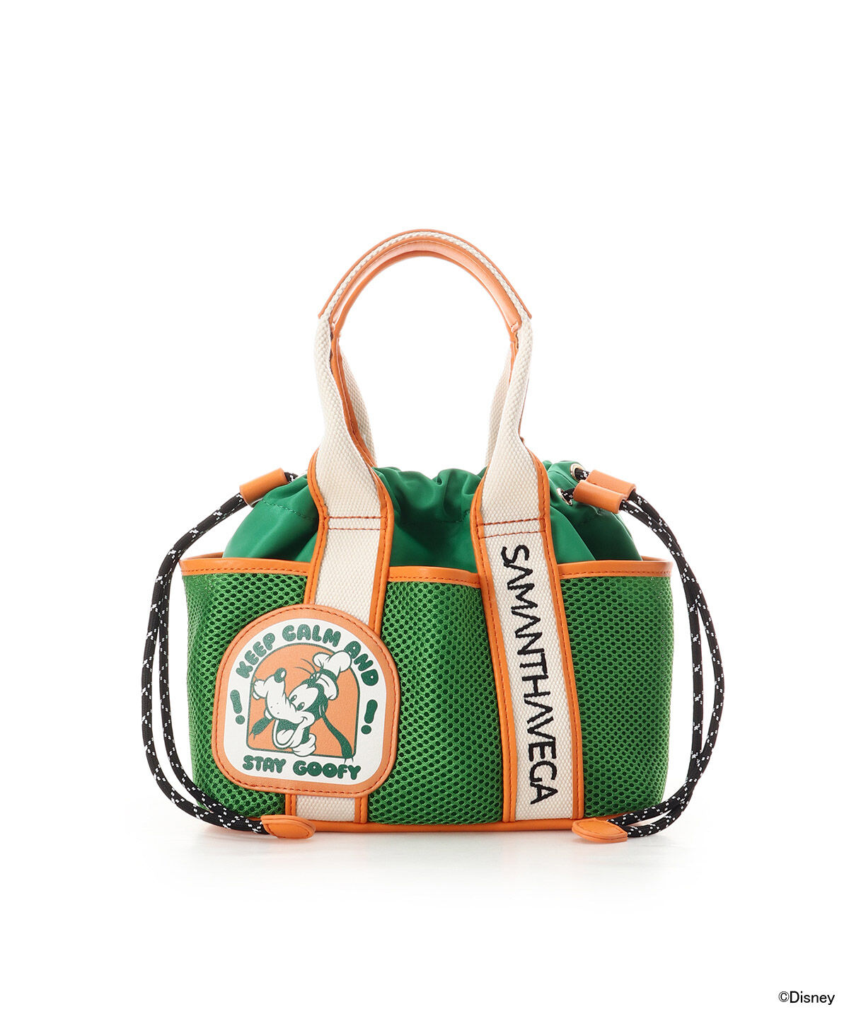 Samantha Vega「「ミッキーマウス＆フレンズ」ロゴテープハンドバッグ（グーフィー）」|ハンドバッグ|グリーン