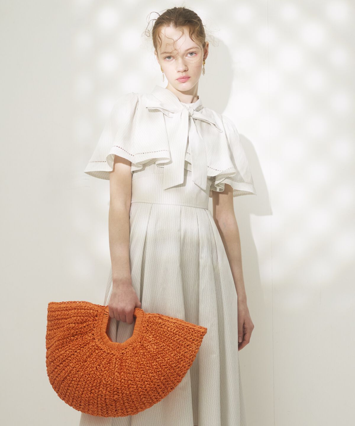 アンドクチュール「ケープデザインストライプワンピース」|ワンピース|