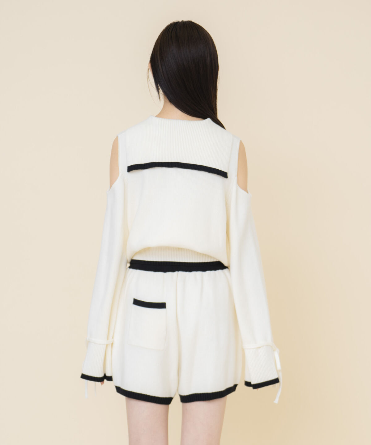REDYAZEL「セーラーカラートップス&ショートパンツニットセットアップ」|ワンピース|