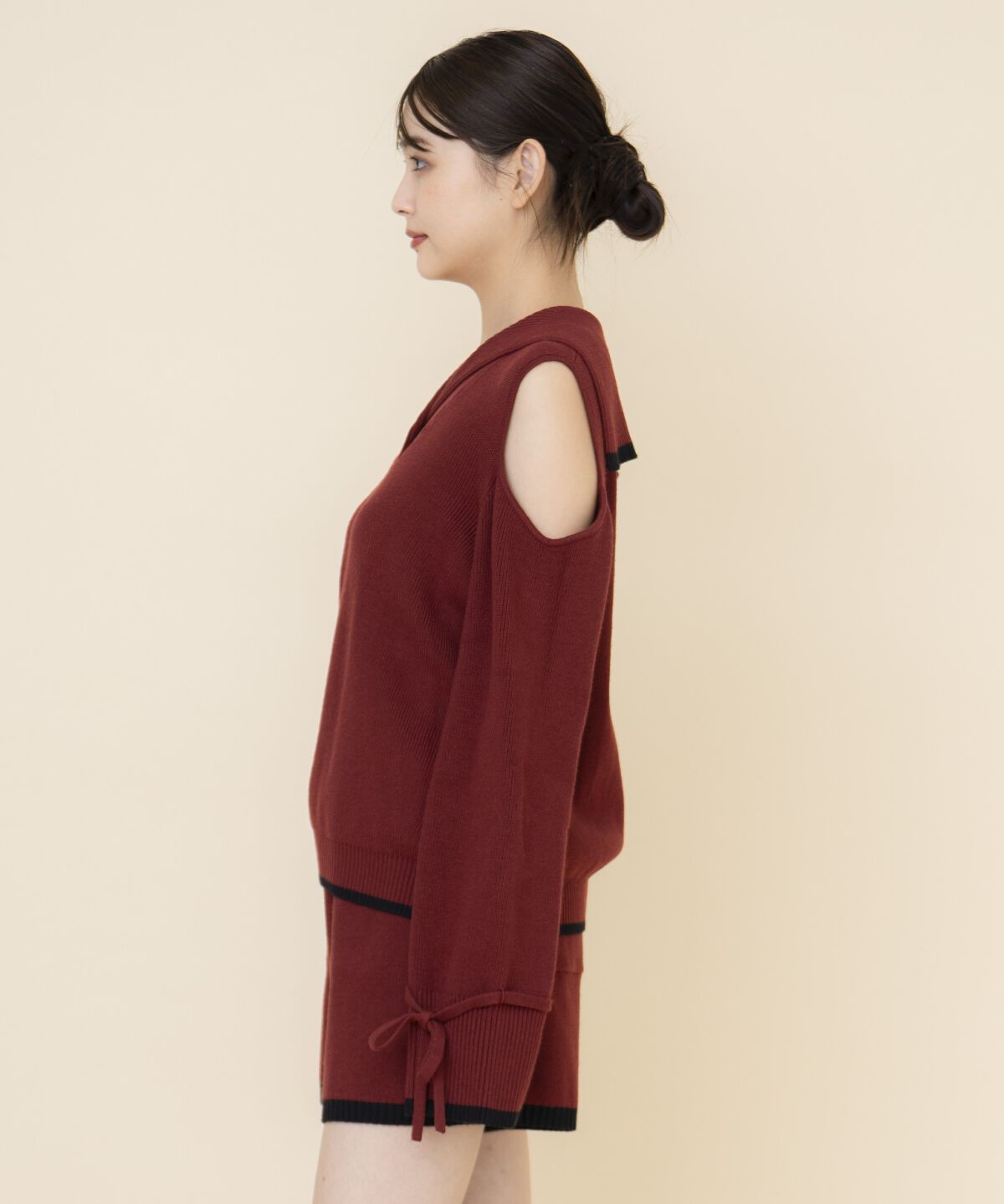 REDYAZEL「セーラーカラートップス&ショートパンツニットセットアップ」|ワンピース|