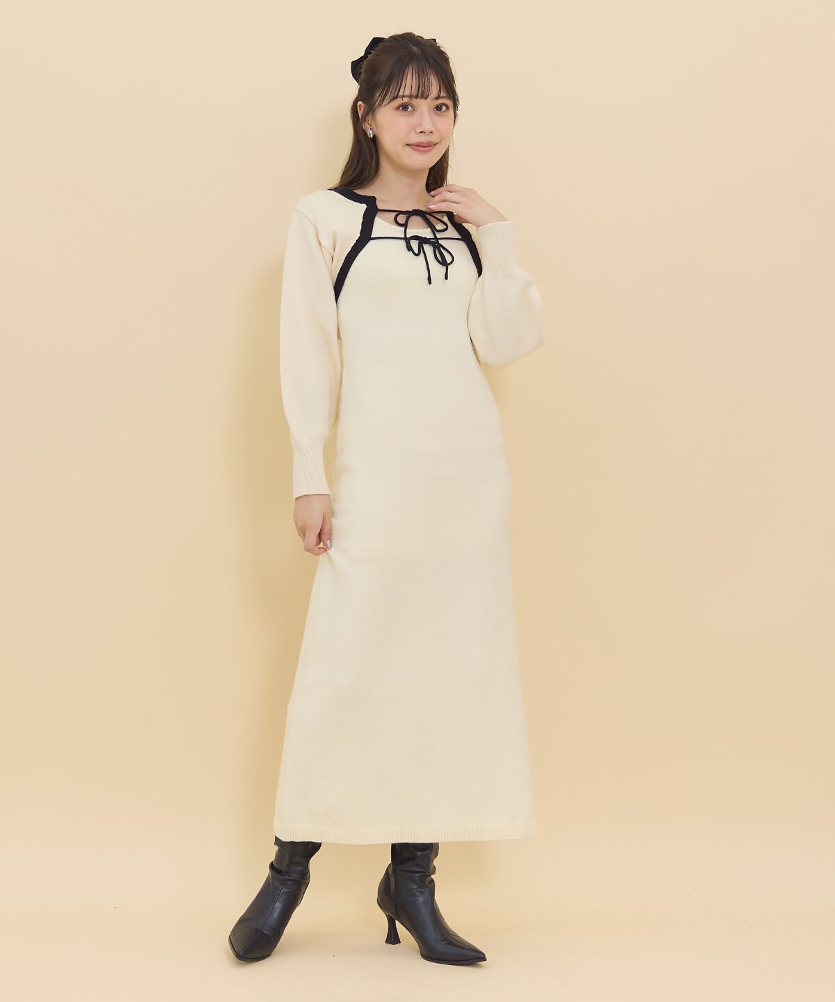 REDYAZEL「ニットワンピース＆ボレロセット」|ワンピース|オフ