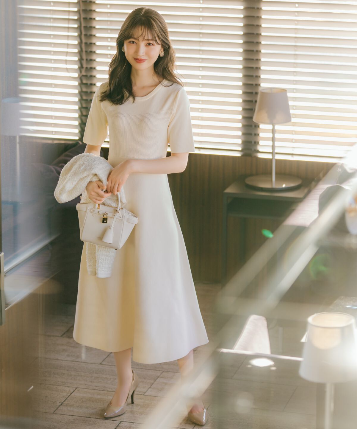 WILLSELECTION「ツイードジャケット&times;ニットワンピース」|ワンピース|