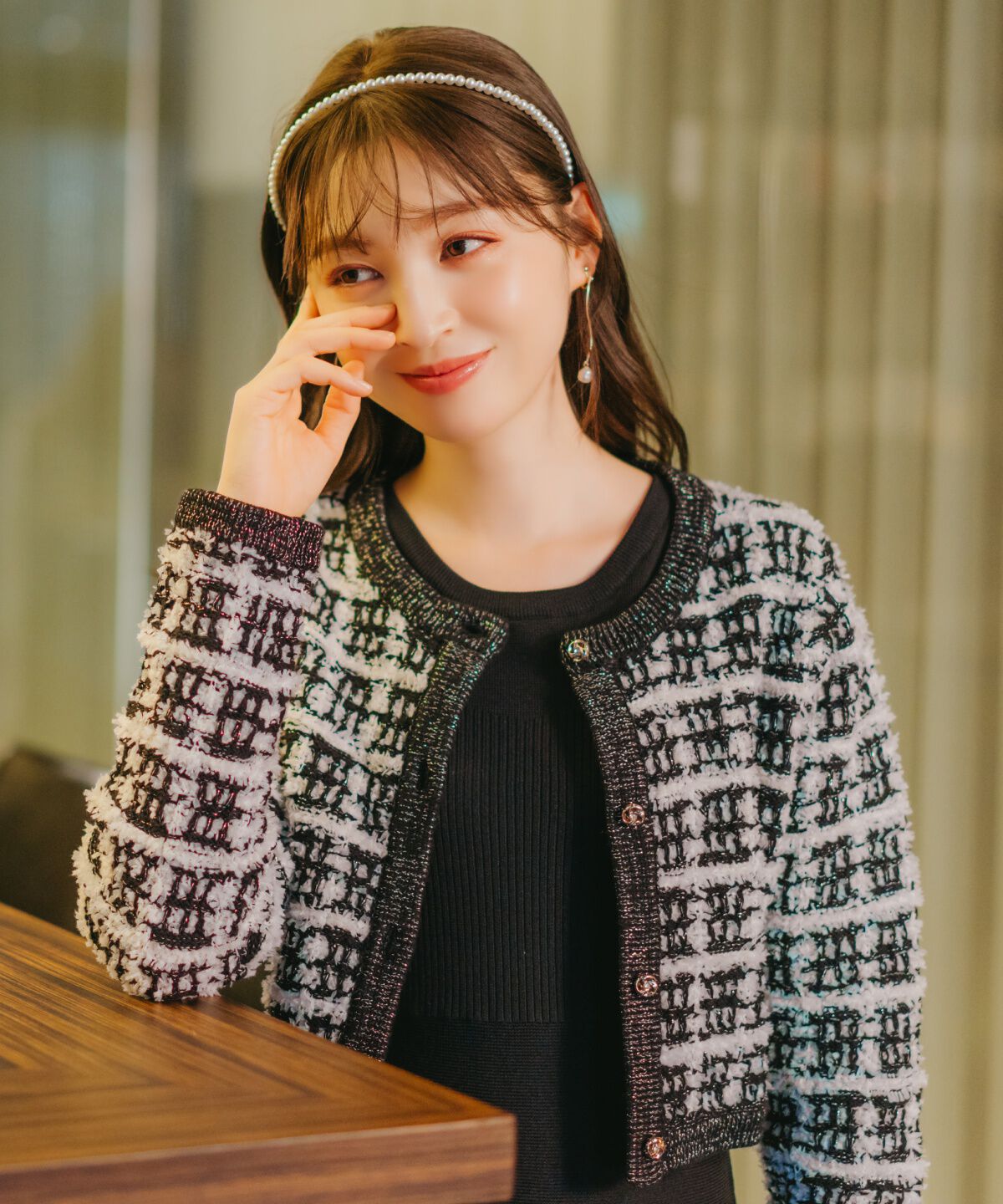 WILLSELECTION「ツイードジャケット&times;ニットワンピース」|ワンピース|