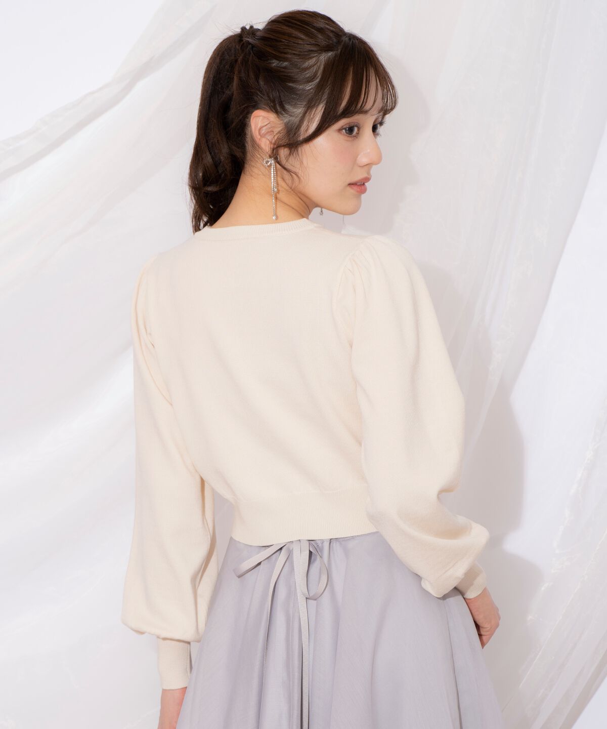 WILLSELECTION「ビジューリボンカーディガン」|カーディガン|