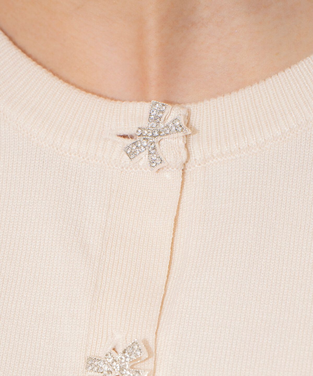 WILLSELECTION「ビジューリボンカーディガン」|カーディガン|