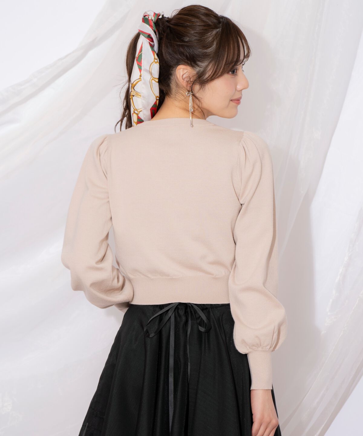 WILLSELECTION「ビジューリボンカーディガン」|カーディガン|