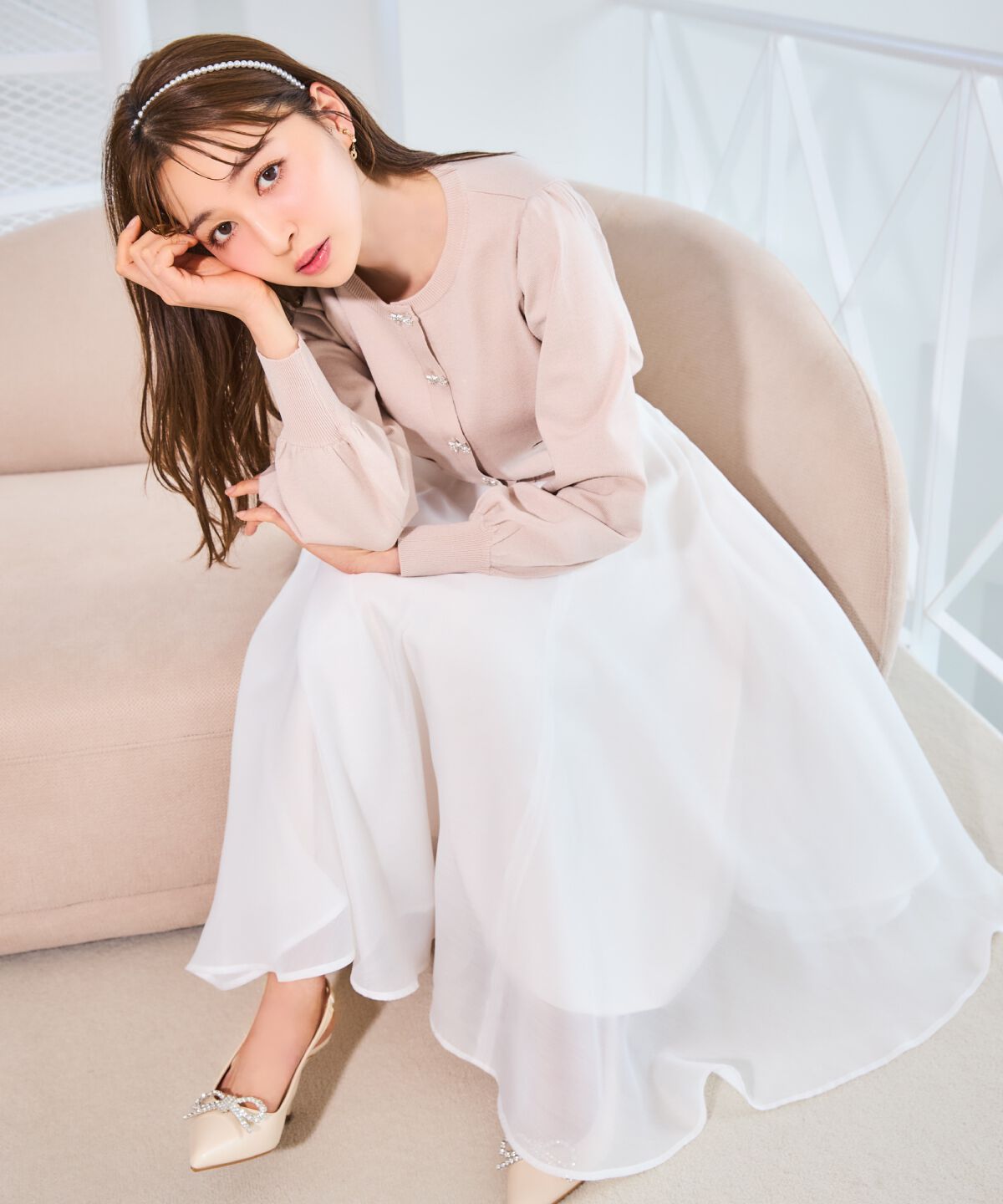 WILLSELECTION「ビジューリボンカーディガン」|カーディガン|