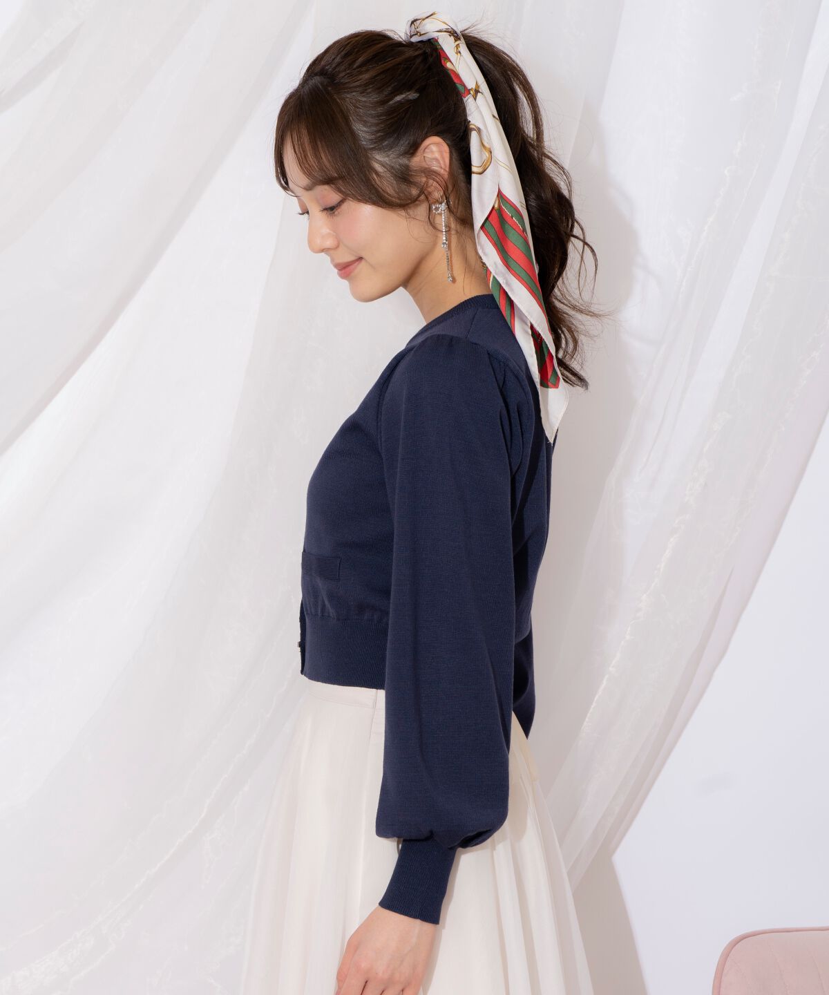 WILLSELECTION「ビジューリボンカーディガン」|カーディガン|