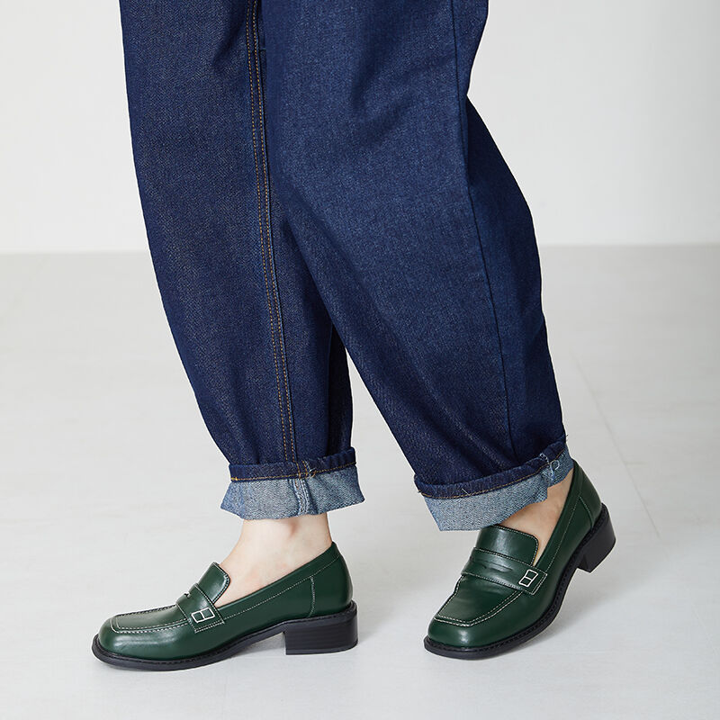 ORiental TRaffic「ステッチコインローファー/31303」|パンプス|GREEN