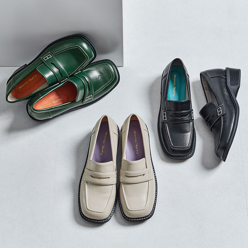 ORiental TRaffic「ステッチコインローファー/31303」|パンプス|WHITE