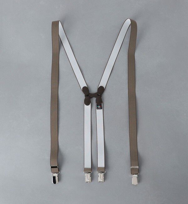 UNITED ARROWS「ナロ― ソリッド サスペンダー」|サスペンダー|BEIGE