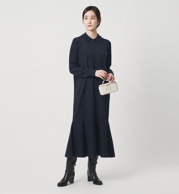 ニット ペプラム ロング ワンピース（UNITED ARROWS）｜ルミネの