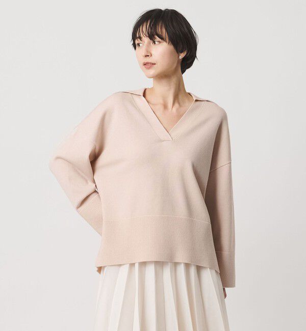 UNITED ARROWS「ウール スキッパーニット」|ニット・セーター|BEIGE