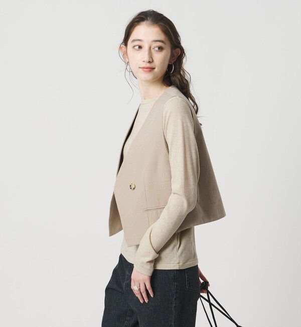 UNITED ARROWS「ラメ テンジク ロングスリーブ カットソー」|Tシャツ・カットソー|GOLD