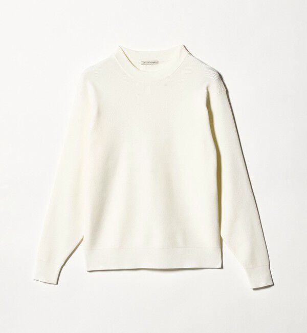 UNITED ARROWS「コットン/ポリエステル アゼ クルーネックニット」|ニット・セーター|WHITE