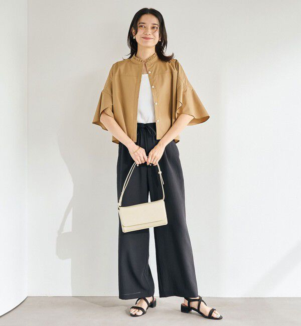 UNITED ARROWS green label relaxing「フレアスリーブ クロップド シャツ -マシンウォッシャブル・UVカット-」|シャツ・ブラウス|