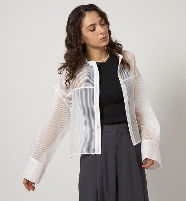 UNITED ARROWS green label relaxing「シアー コードレーン シャツ」|シャツ・ブラウス|