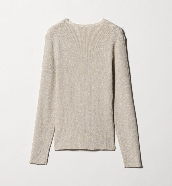 UNITED ARROWS green label relaxing「ラメ リブ クルーネック ニット プルオーバー」|ニット・セーター|