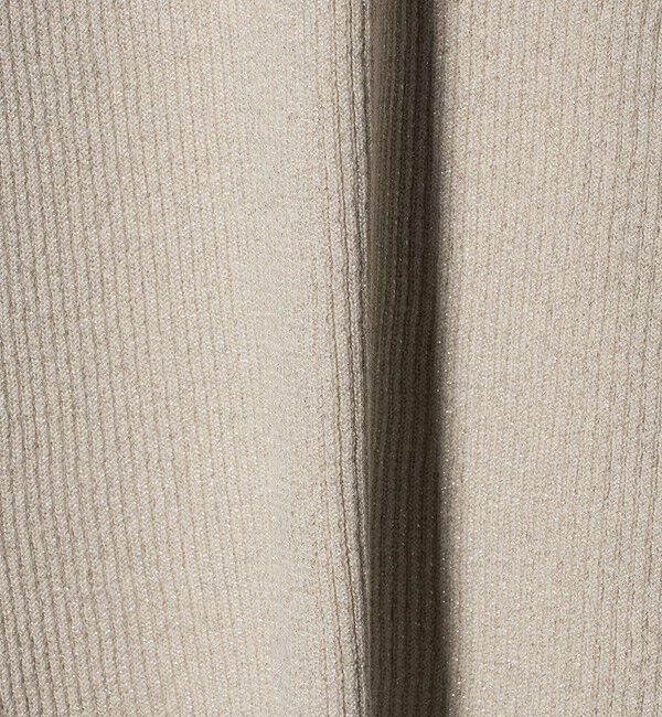 UNITED ARROWS green label relaxing「ラメ リブ クルーネック ニット プルオーバー」|ニット・セーター|