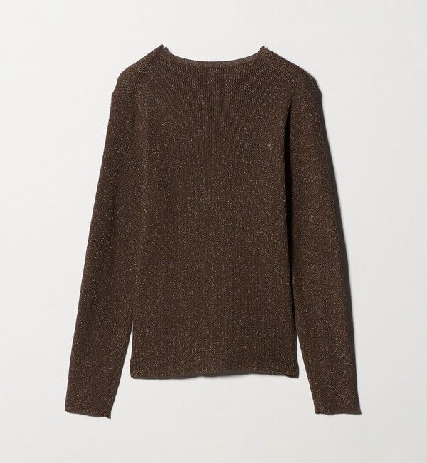 UNITED ARROWS green label relaxing「ラメ リブ クルーネック ニット プルオーバー」|ニット・セーター|