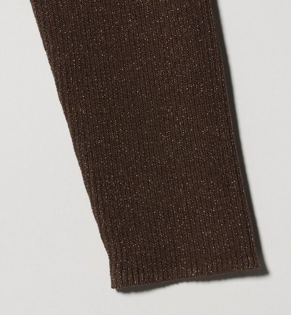 UNITED ARROWS green label relaxing「ラメ リブ クルーネック ニット プルオーバー」|ニット・セーター|