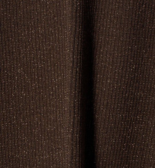 UNITED ARROWS green label relaxing「ラメ リブ クルーネック ニット プルオーバー」|ニット・セーター|