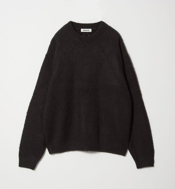 MONKEY TIME「モヘヤミックス ダイヤパターン クルーネック ニット」|ニット・セーター|