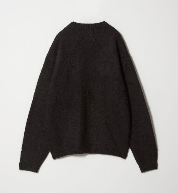 MONKEY TIME「モヘヤミックス ダイヤパターン クルーネック ニット」|ニット・セーター|