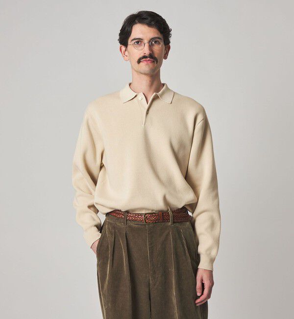 STEVEN ALAN「＜Steven Alan＞ T/C ミラノリブ ポロカラー ニット」|ニット・セーター|OFF WHITE