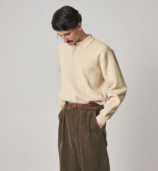 STEVEN ALAN「＜Steven Alan＞ T/C ミラノリブ ポロカラー ニット」|ニット・セーター|