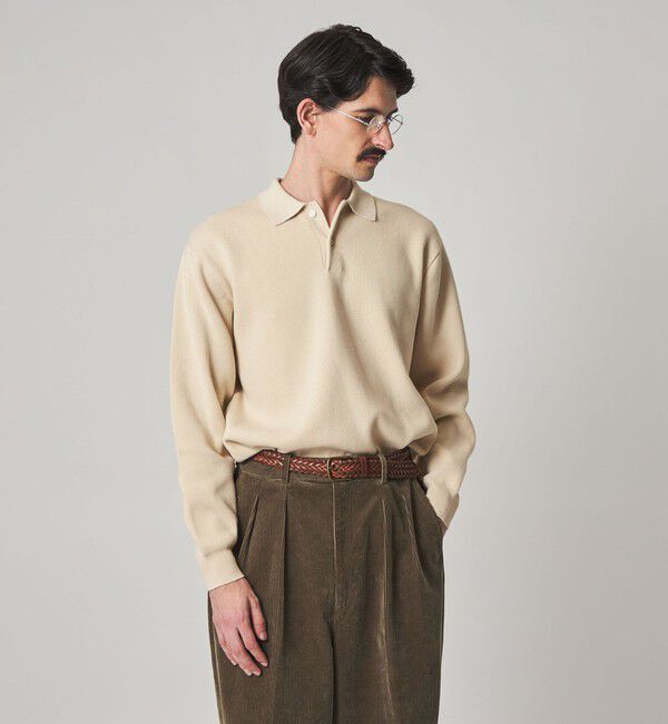STEVEN ALAN「＜Steven Alan＞ T/C ミラノリブ ポロカラー ニット」|ニット・セーター|