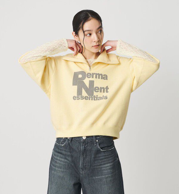 BEAUTY&YOUTH UNITED ARROWS「【別注】＜Americana＞ジップ ショートスリーブ スウェットプルオーバー」|スウェット・ジャージ|