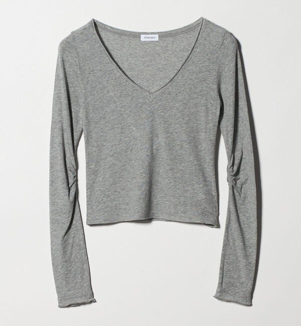 ATTISESSION「＜ATTISESSION＞Vネック ロングスリーブ トップス」|Tシャツ・カットソー|