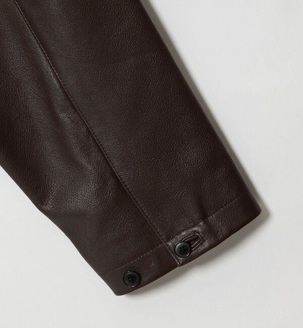 STEVEN ALAN「＜Steven Alan＞ シボ シープレザー カーコート」|ブルゾン・スタジャン|