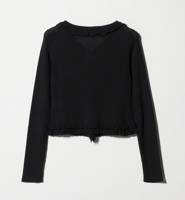 BEAUTY&YOUTH UNITED ARROWS「フリル フロントボタン カーディガン ウォッシャブル」|カーディガン|