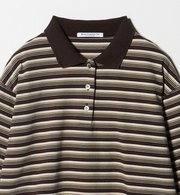 BEAUTY&YOUTH UNITED ARROWS「コットンボーダー ポロカラー プルオーバー」|Tシャツ・カットソー|