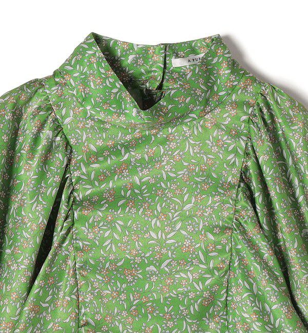 SHIPS for women「【SHIPS別注】A PUPIL:〈洗濯機可能〉ギャザー  スリーブ プリント ワンピース」|ワンピース|