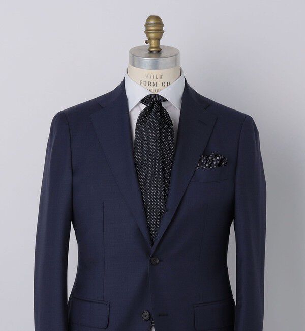SHIPS「SHIPS: フォサッティ サテン ピンドット ネクタイ」|ネクタイ・蝶ネクタイ|ダークブルー