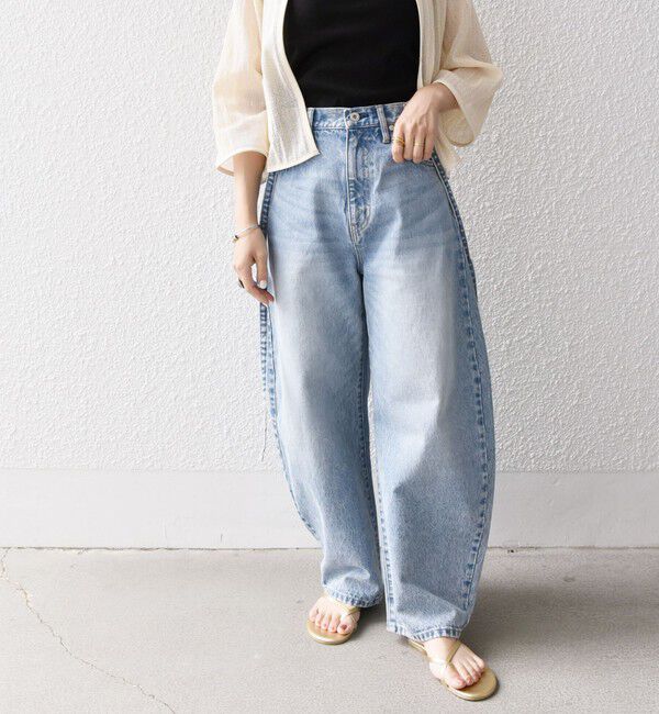 SHIPS any「bon_meur:〈洗濯機可能〉コクーン シルエット デニム パンツ」|デニム|