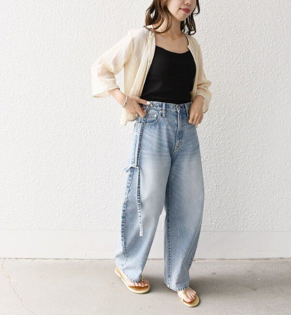 SHIPS any「bon_meur:〈洗濯機可能〉コクーン シルエット デニム パンツ」|デニム|