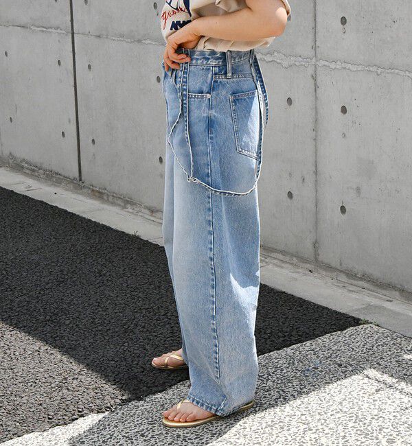 SHIPS any「bon_meur:〈洗濯機可能〉コクーン シルエット デニム パンツ」|デニム|