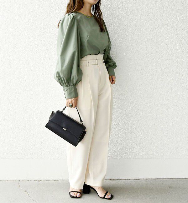 SHIPS any「SHIPS any:〈洗濯機可能〉ハイウエスト センタープレス ロング パンツ」|その他|