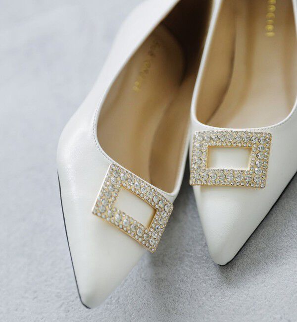 quaranciel「quaranciel: ビジュー モチーフ ポインテッド パンプス」|パンプス|