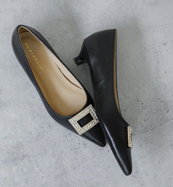quaranciel「quaranciel: ビジュー モチーフ ポインテッド パンプス」|パンプス|