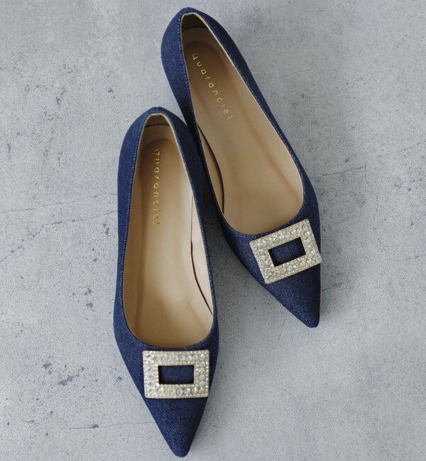 quaranciel「quaranciel: ビジュー モチーフ ポインテッド パンプス」|パンプス|