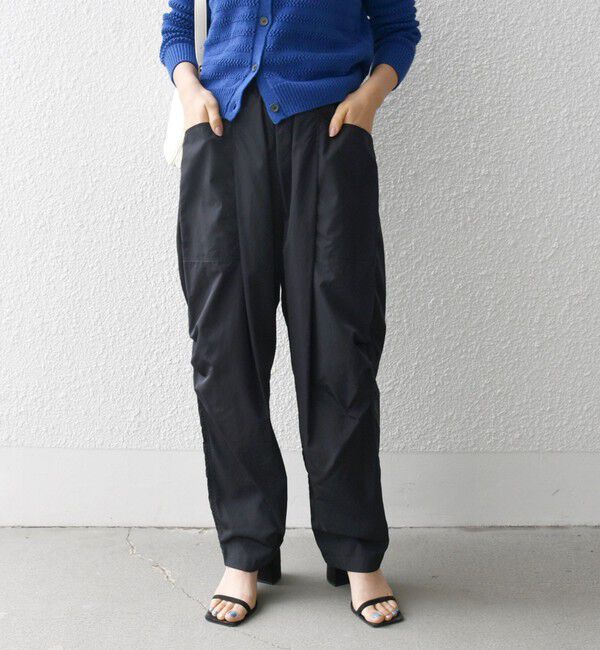 SHIPS any「SHIPS any:〈洗濯機可能〉エンボス ナイロン ワーク パンツ」|その他|ネイビー